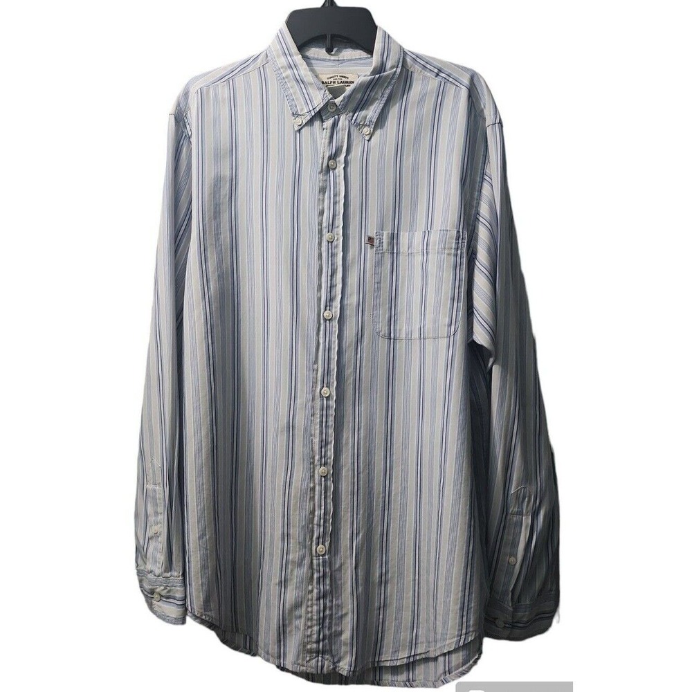 Ralph Lauren Jeans Company Striped Button Down Shirt‎ Long Sleeve L